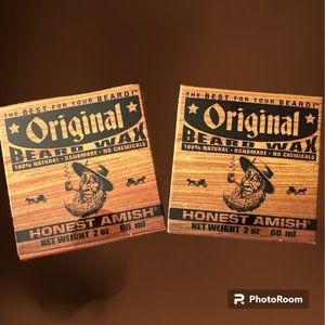 Honest Amish Set~ TWO 2 oz Beard Wax~ ORIGINAL Scent (WB)